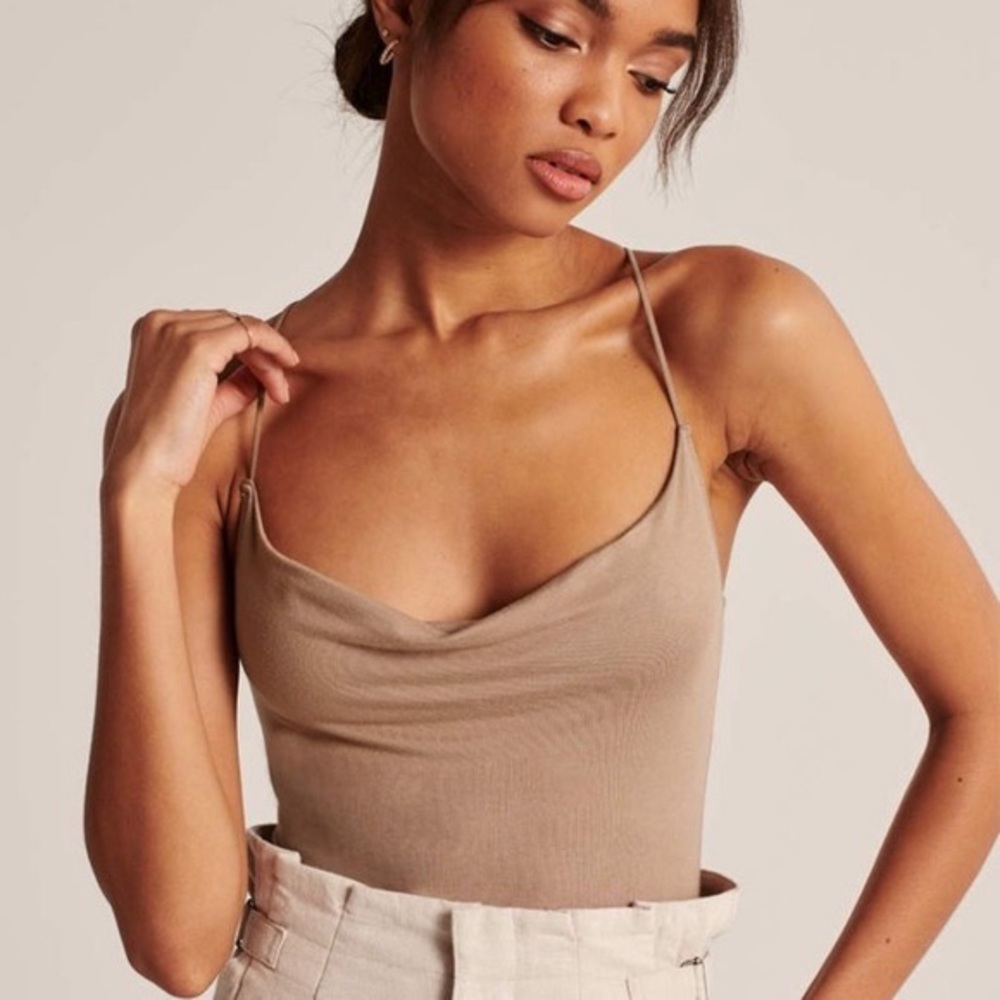 Abercrombie Drapey Cowl Neck Bodysuit